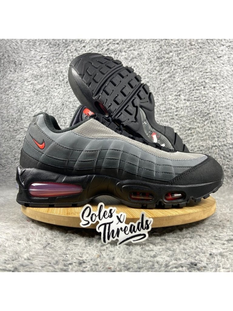 Nike Air Max 95 Og Big Bubble Black Bright Crimson Size 9.5 Men Ih4457-002